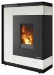 Pellet Stove Boreas Aqua Boreas Aqua sintered stone silk white, top connection