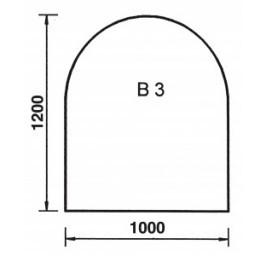 Base plate round arch B3 Rundbogen B3, Glas 6 mm