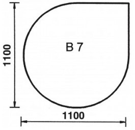 Base plate drop B7 Glas klar, 6 mm stark