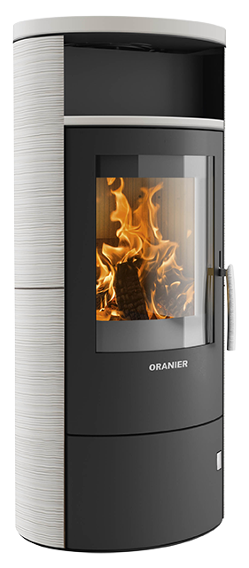 Wood stove Polar 7-2.0 Ceramic Silk white, corpus steel black