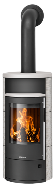Wood stove Polar Neo 4 Ceramic Silk white, corpus steel black