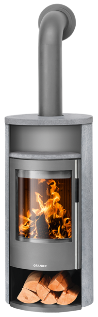 Wood stove Polar Neo 6 Soapstone, corpus steel grey