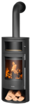 Wood stove Polar Neo Bakery Steel black