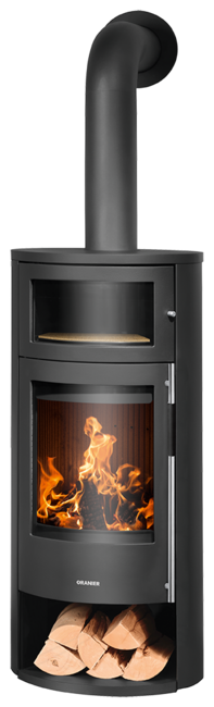 Wood stove Polar Neo Bakery Steel black