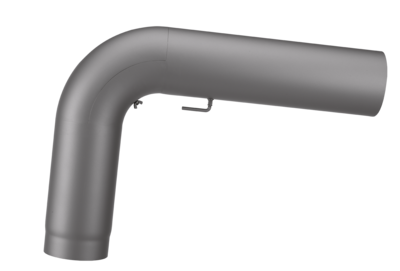 Pipe set pulled Steel grey