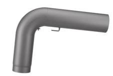 Pipe set pulled Steel grey