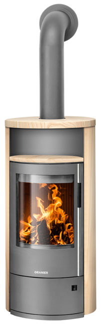 Wood stove Polar Neo 6 Sandstone, corpus steel grey