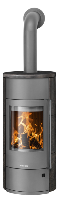Wood stove Polar Neo W+ Ceramic Namib, corpus steel grey