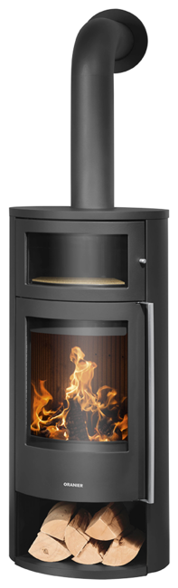 Wood stove Polar Neo Bakery Steel black