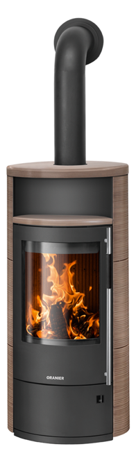 Wood stove Polar Neo 8 Ceramic Grappa, corpus steel black