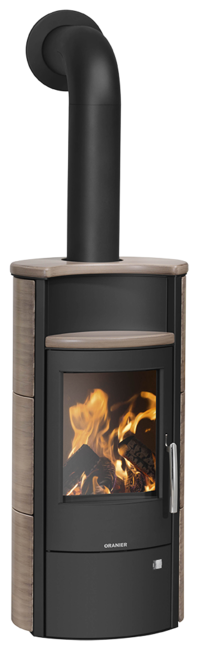 Wood stove Pori 5 Ceramic Grappa, corpus steel black