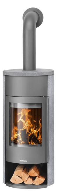 Wood stove Polar Neo W+ Soapstone, corpus steel grey