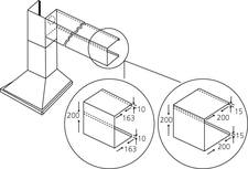 Special shaft U-shape SU 200/200: 200 cm