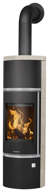 Wood stove Corso W+ Limestone cream, corpus steel black