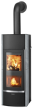 Wood gasification stove Hektos Aqua Soapstone, corpus steel black