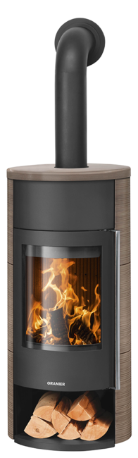 Wood stove Polar Neo W+ Ceramic Grappa, corpus steel black