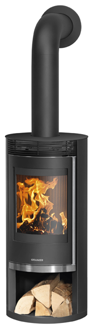 Wood stove Rota 2.0 Cover plate steel black, corpus steel black