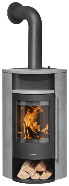 Wood stove Polar Neo Eck Soapstone, corpus steel black