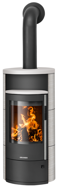 Wood stove Polar Neo 6 Ceramic Silk white, corpus steel black