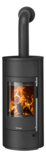 Wood stove with boiler function Polar Neo Aqua Steel black