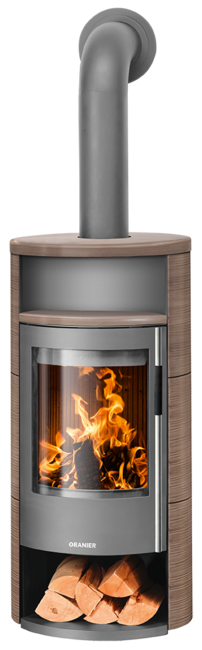 Wood stove Polar Neo 6 Ceramic Grappa, corpus steel grey