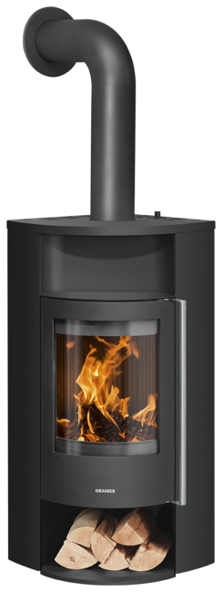 Wood stove Polar Neo Eck Steel black