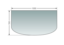 Glass bottom plates arch Glass bottom plate arch