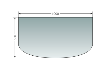 Glass bottom plates arch Glass bottom plate arch