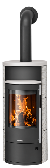 Wood stove Polar Neo 8 Ceramic Silk white, corpus steel black
