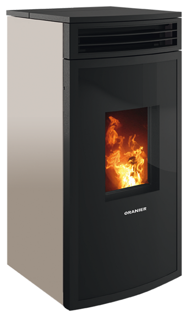 Pellet stove Neta II Taupe, back connection