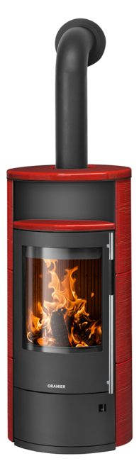 Wood stove Polar Neo 8 Ceramic Pepper red, corpus steel black