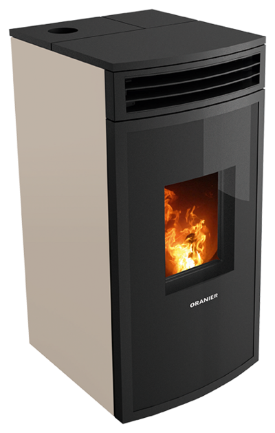 Pellet stove Neta II Taupe, top connection